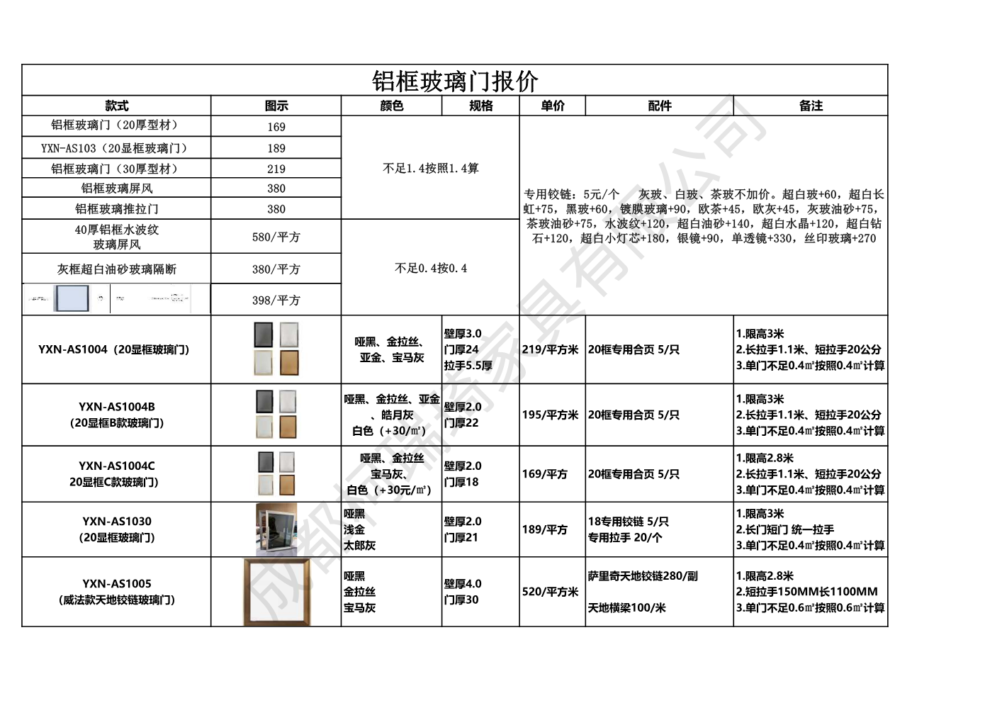 （铝框门）2026柯瑞琦全屋定制